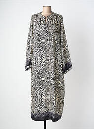 Robe longue manches longues manches longues noir PAPILLONNE femme