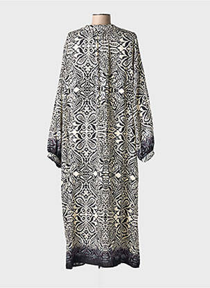 Robe longue manches longues manches longues noir PAPILLONNE femme