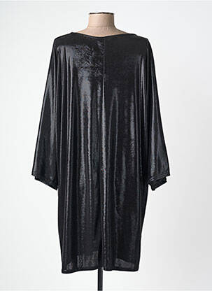 Robe mi-longue manches longues manches longues noir NEW FEELING femme