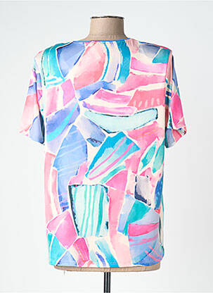 T-shirt imprimé fantaisie manches courtes bleu GENUINE femme