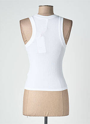Top coupe cintrée sans manche blanc TIFFOSI femme