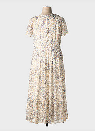 Robe longue manches courtes manches courtes blanc MERI & ESCA femme
