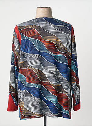 Pull coupe droite manches longues bleu FRANCE RIVOIRE femme