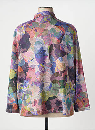 Pull coupe droite manches longues violet FRANCE RIVOIRE femme