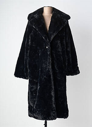 Manteau long coupe droite sans capuche noir TIFFOSI femme