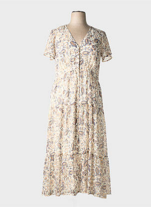 Robe longue manches courtes manches courtes blanc MERI & ESCA femme