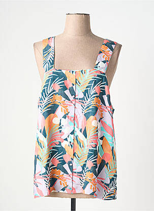 Top imprimé fantaisie sans manche vert TIFFOSI femme