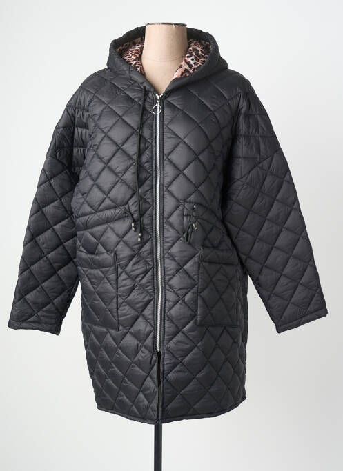 Doudoune poches a capuche noir COULEURS DU TEMPS femme