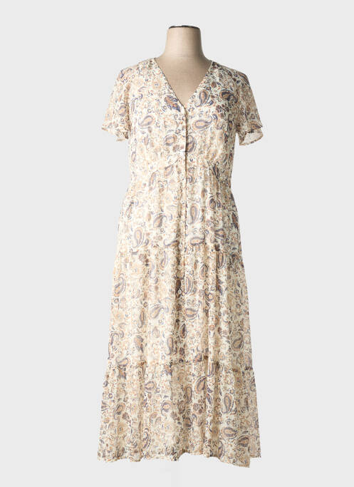 Robe longue manches courtes manches courtes blanc MERI & ESCA femme