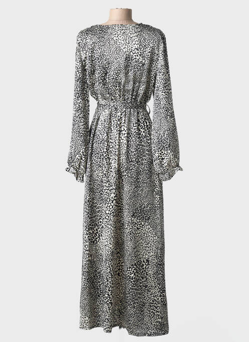 Robe longue manches longues manches longues noir ELENA Z femme