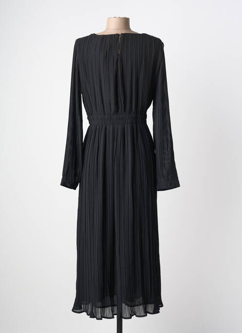 Robe longue manches longues manches longues noir SWEEWË femme