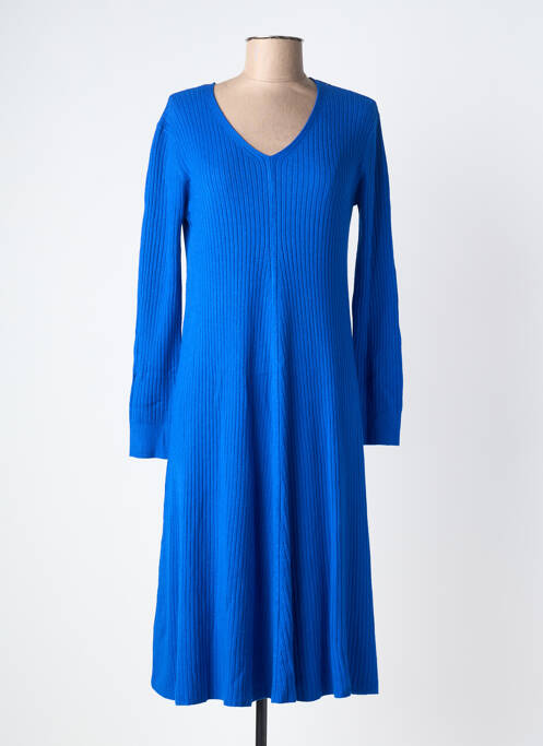 Robe mi-longue manches longues manches longues bleu FINERY femme