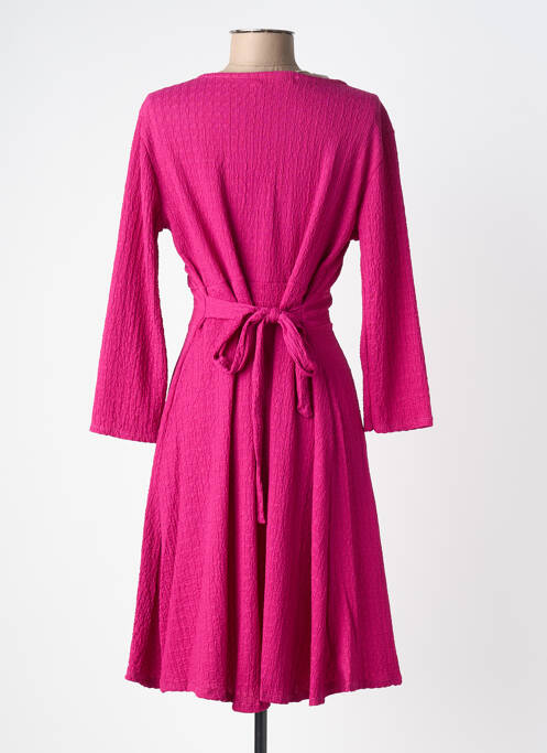 Robe mi-longue manches longues manches longues rose JOY'S PARIS femme