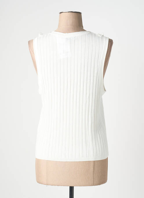 Top coupe cintrée sans manche blanc TIFFOSI femme