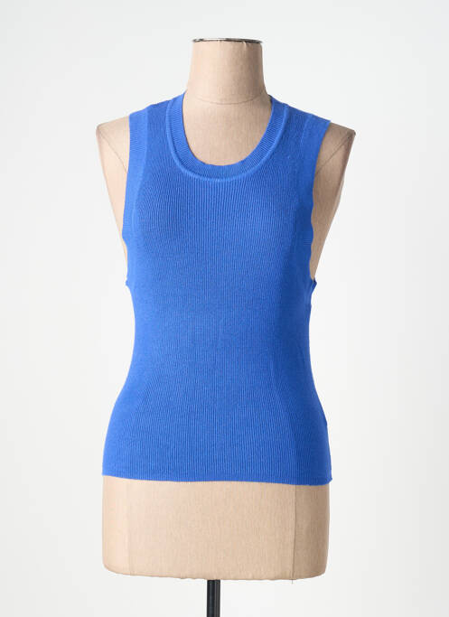 Top coupe cintrée sans manche bleu TIFFOSI femme