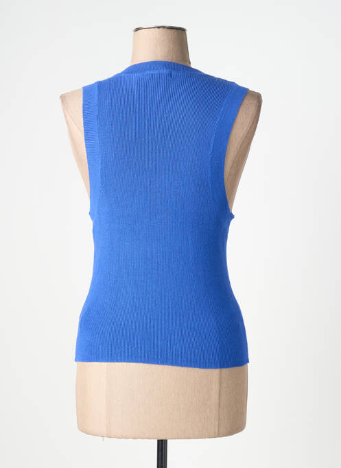 Top coupe cintrée sans manche bleu TIFFOSI femme