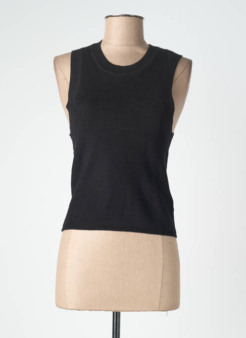 Top coupe cintrée sans manche noir TIFFOSI femme