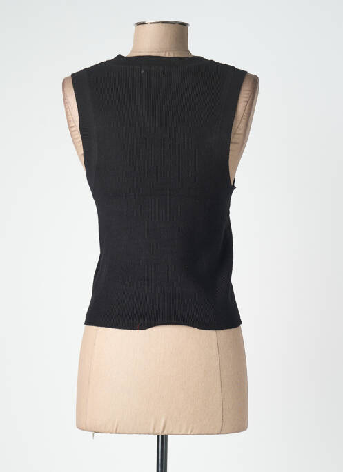 Top coupe cintrée sans manche noir TIFFOSI femme