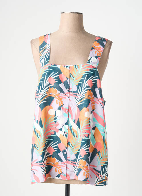 Top imprimé fantaisie sans manche vert TIFFOSI femme