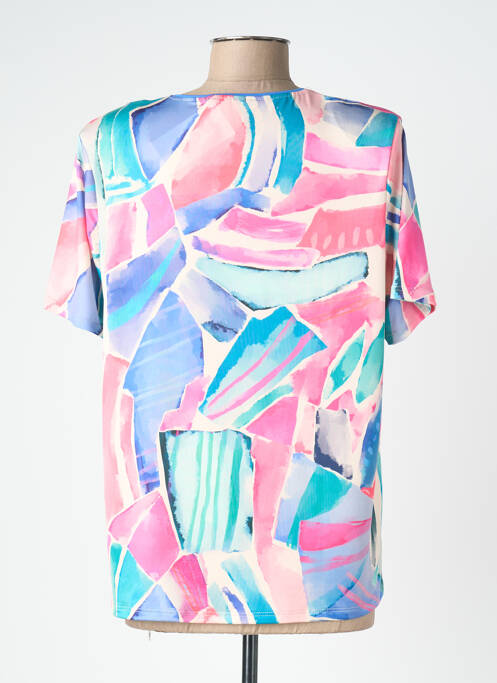 T-shirt imprimé fantaisie manches courtes bleu GENUINE femme