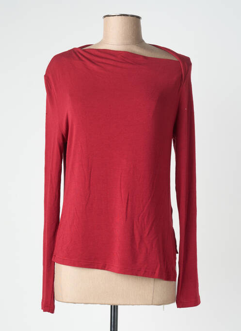 T-shirt manches longues manches longues rouge SWEEWË femme