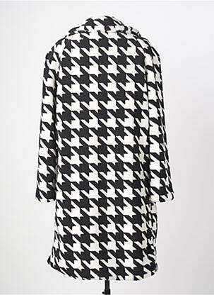 Manteau long coupe droite sans capuche noir F & P femme