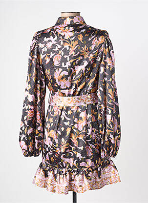 Robe courte manches longues manches longues noir F & P femme