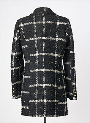 Manteau court fermeture boutonnée sur le devant sans capuche noir ATTENTIF femme