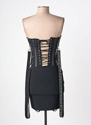 Robe courte sans manche sans manche noir F & P femme