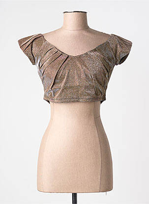 Top manches courtes manches courtes or KIKIRIKI femme