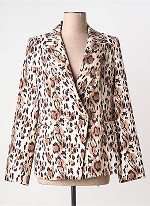Blazer poignets boutonnés marron ATTENTIF femme