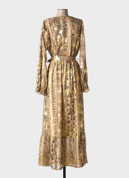 Robe longue manches longues manches longues marron JUS DE POM femme