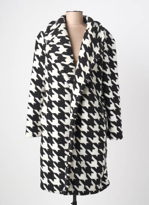 Manteau long coupe droite sans capuche noir F & P femme