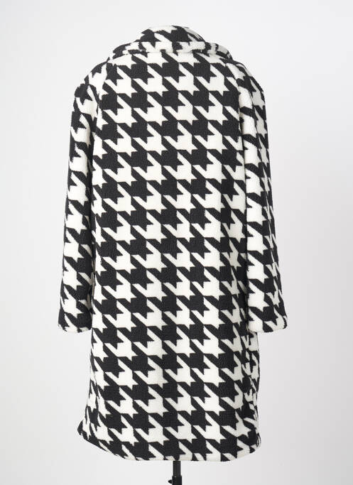 Manteau long coupe droite sans capuche noir F & P femme