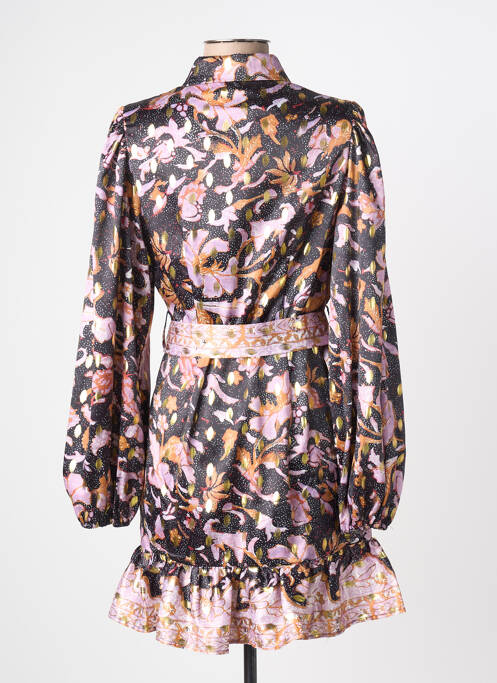 Robe courte manches longues manches longues noir F & P femme
