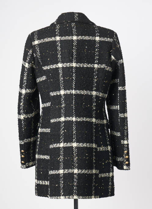 Manteau court fermeture boutonnée sur le devant sans capuche noir ATTENTIF femme