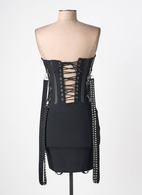 Robe courte sans manche sans manche noir F & P femme