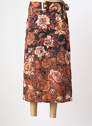 Jupe longue taille normale marron 101 IDEES femme