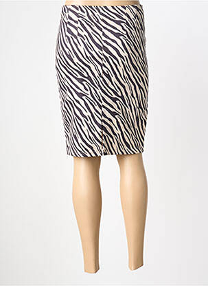 Jupe mi-longue stretch beige H F WOMAN COLLECTION femme