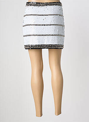 Jupe courte taille élastique blanc REALTY femme