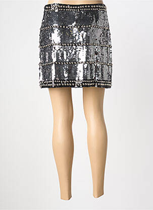 Jupe courte taille élastique argent REALTY femme