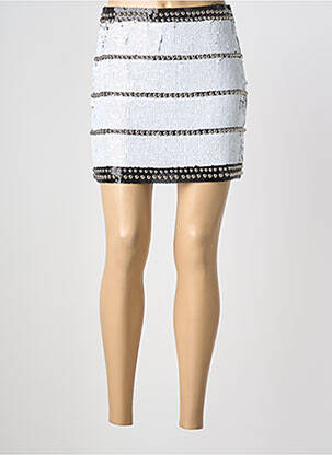 Jupe courte taille élastique blanc REALTY femme