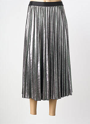 Jupe longue coupe fluide argent NEVADA LOVE femme