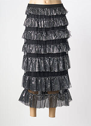 Jupe longue coupe fluide noir MAY BY SHINING STAR femme