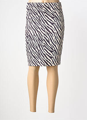 Jupe mi-longue taille normale beige H F WOMAN COLLECTION femme