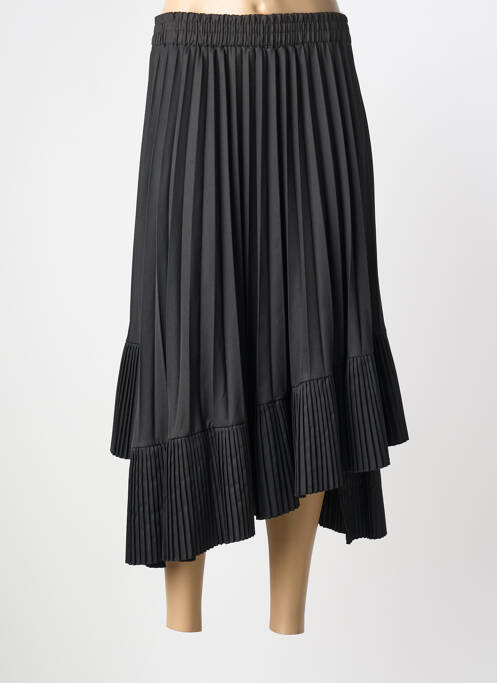 Jupe longue tissage plissé noir MAY BY SHINING STAR femme