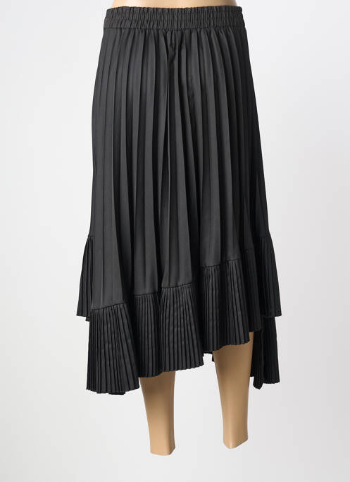 Jupe longue tissage plissé noir MAY BY SHINING STAR femme