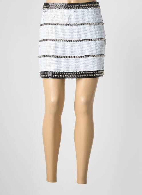 Jupe courte taille élastique blanc REALTY femme