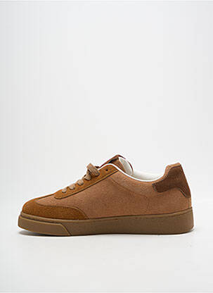 Baskets bout rond talon plat jusqu'à 3cm marron FINDLAY femme