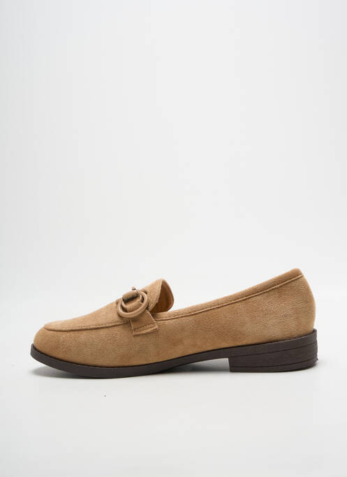 Mocassins bout rond talon plat jusqu'à 3cm beige JOIA femme
